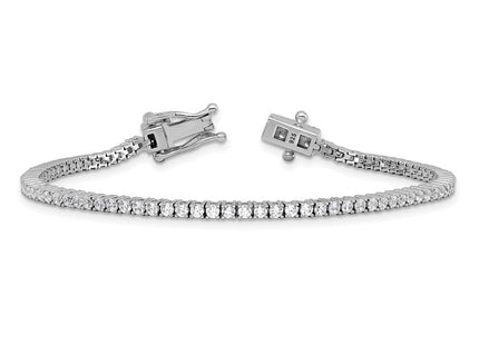 Sterling silver cubic zirconia bracelet, additional view