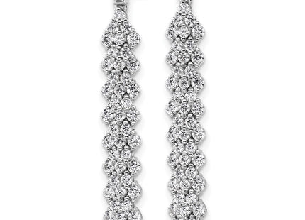 Sterling silver cubic zirconia drop earrings, alternate view