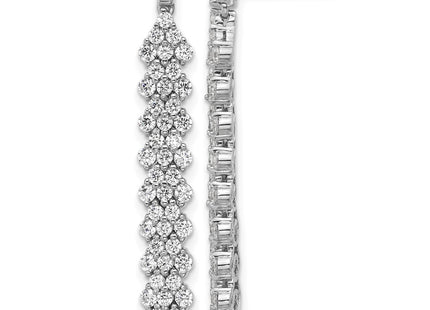 Sterling silver cubic zirconia drop earrings