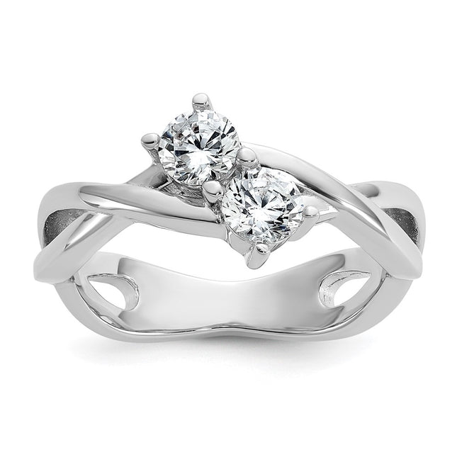 Sterling silver cubic zirconia ring