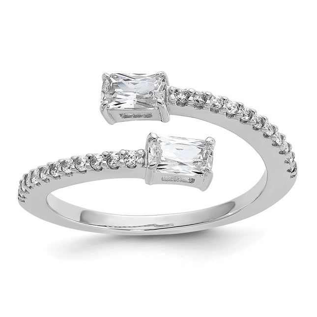 Sterling silver cubic zirconia ring
