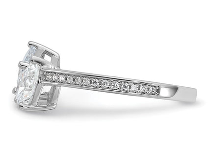 Sterling silver cubic zirconia ring, another view