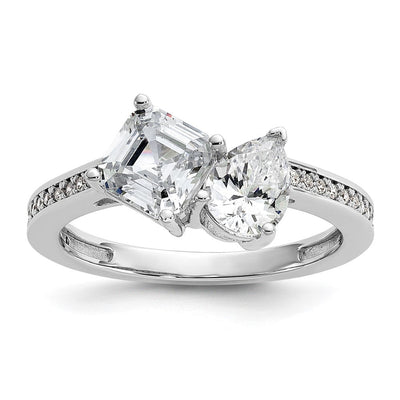 Sterling silver cubic zirconia ring
