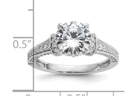Sterling silver cubic zirconia ring, additional view