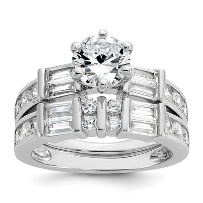 Sterling silver cubic zirconia ring