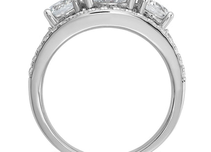 Sterling silver cubic zirconia band, alternate view