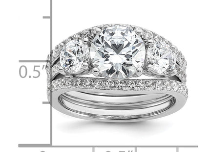 Sterling silver cubic zirconia band, additional view