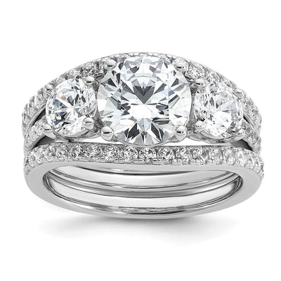 Sterling silver cubic zirconia band