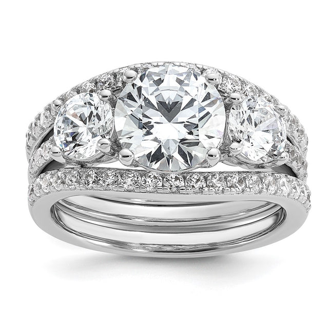 Sterling silver cubic zirconia band