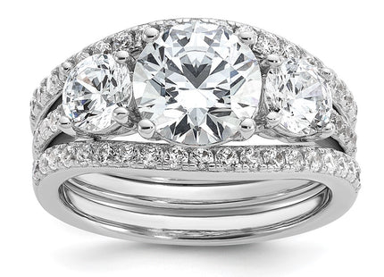 Sterling silver cubic zirconia band