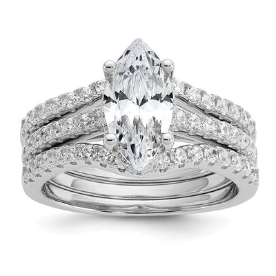 Sterling silver cubic zirconia band