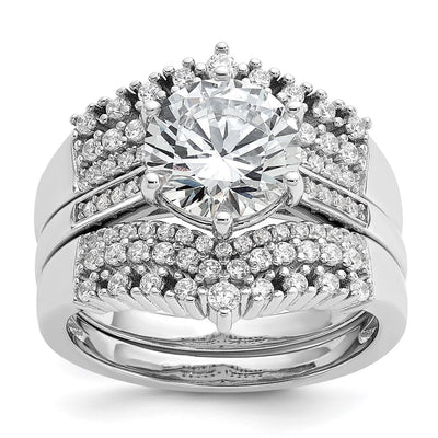 Sterling silver cubic zirconia band