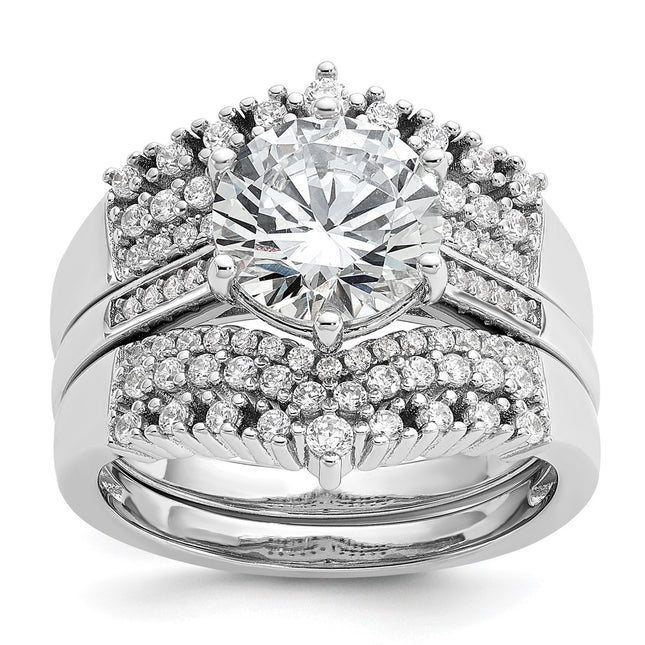 Sterling silver cubic zirconia band