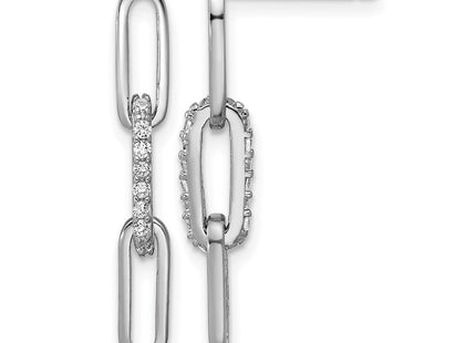 Sterling silver cubic zirconia drop earrings