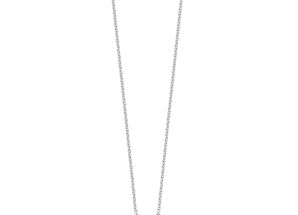 Cheryl M Sterling Silver Rhodium-plated Polished Pave CZ Heart Necklace