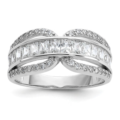 Sterling silver cubic zirconia ring