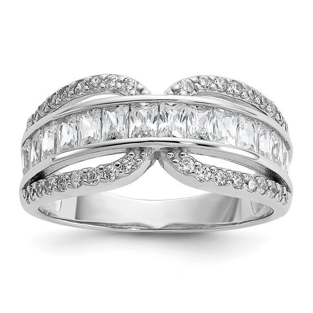 Sterling silver cubic zirconia ring