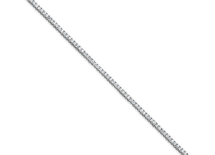 Cheryl M Sterling Silver Rhodium-plated Polished CZ with Safety Clasp Tennis Bracelet (Style QCM1778-6.75)
