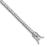 Cheryl M Sterling Silver Rhodium-plated Polished CZ with Safety Clasp Tennis Bracelet