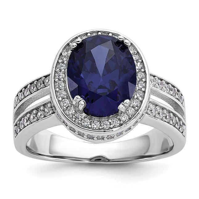 Sterling silver cubic zirconia ring