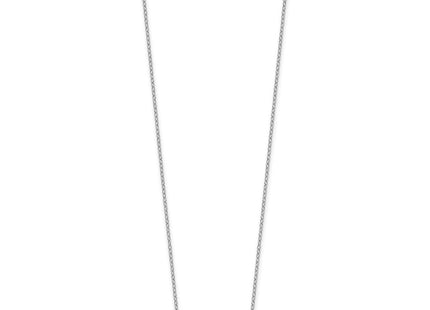 Cheryl M Sterling Silver Rhodium-plated Polished CZ Bar Necklace (Style QCM1792-18)