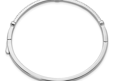 Sterling silver cubic zirconia bangle, alternate view