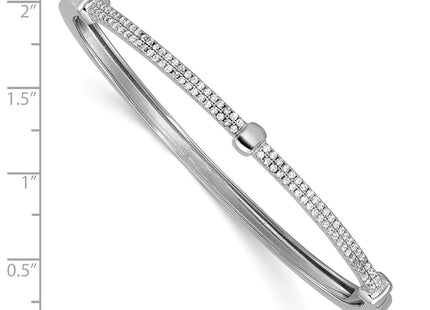 Sterling silver cubic zirconia bangle, another view