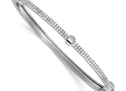 Sterling silver cubic zirconia bangle