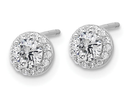 Sterling silver cubic zirconia earrings, alternate view
