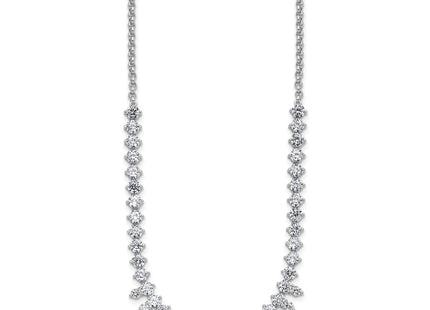 Sterling silver cubic zirconia necklace, alternate view