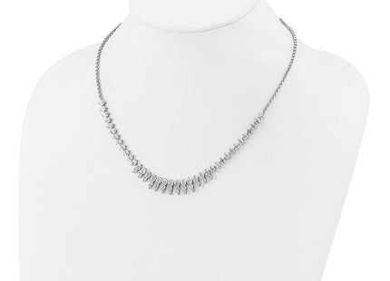Sterling silver cubic zirconia necklace, another view
