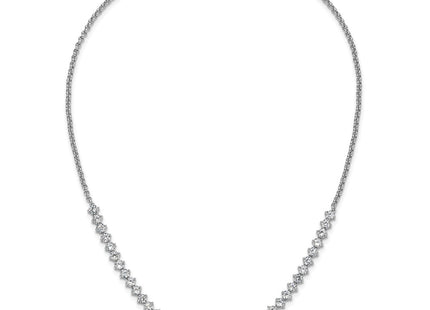Sterling silver cubic zirconia necklace, further view