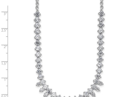 Sterling silver cubic zirconia necklace, additional view