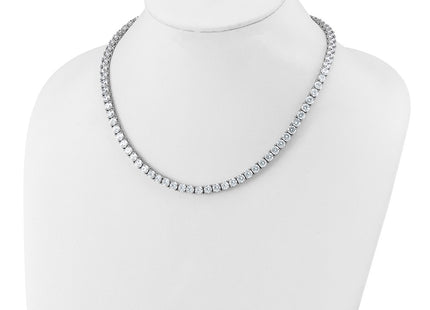 Sterling silver cubic zirconia necklace, another view