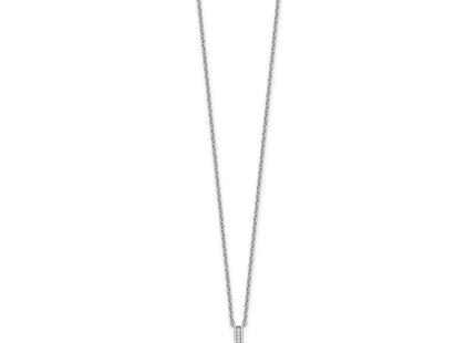 Sterling silver cubic zirconia bar necklace, alternate view