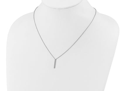 Sterling silver cubic zirconia bar necklace, another view