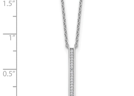 Sterling silver cubic zirconia bar necklace, additional view