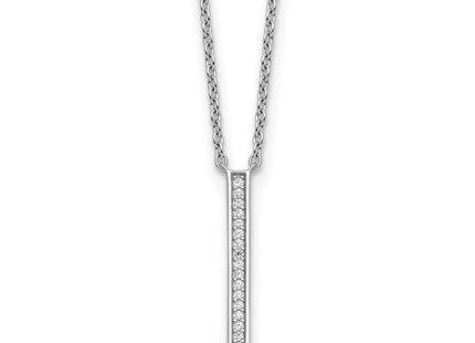 Sterling silver cubic zirconia bar necklace