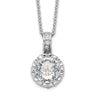 Cheryl M Sterling Silver Rhodium-plated Brilliant-cut and 100 Facet CZ Necklace