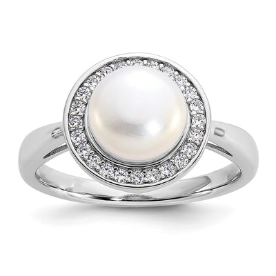 Sterling silver cubic zirconia ring