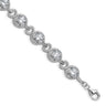Cheryl M Sterling Silver Rhodium-plated Polished Fancy CZ with Extension Bracelet