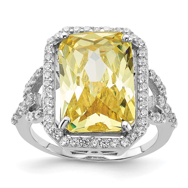 Sterling silver cubic zirconia ring