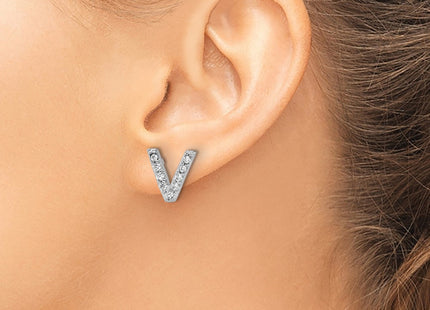 Sterling Silver Earrings Style QCM1867V - Classique Jewelry Inc.