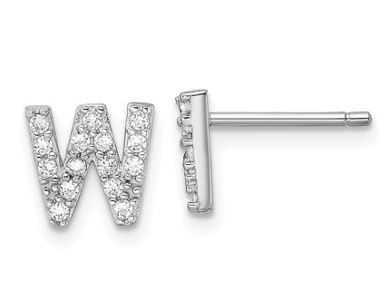 Sterling Silver Earrings Style QCM1867W - Classique Jewelry Inc.