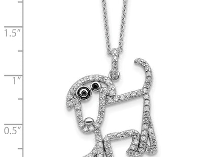 Sterling silver cubic zirconia necklace, another view