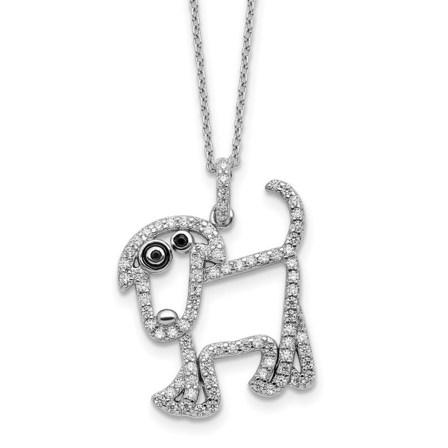 Sterling silver cubic zirconia necklace