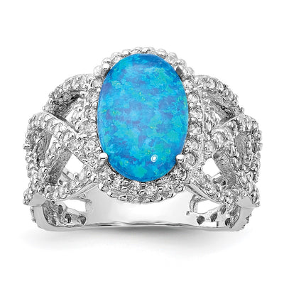 Sterling silver cubic zirconia ring