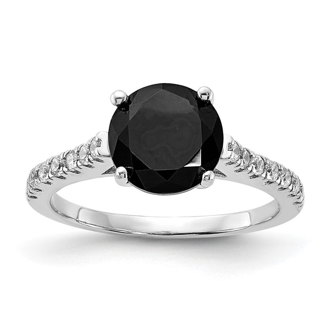 Sterling silver cubic zirconia ring