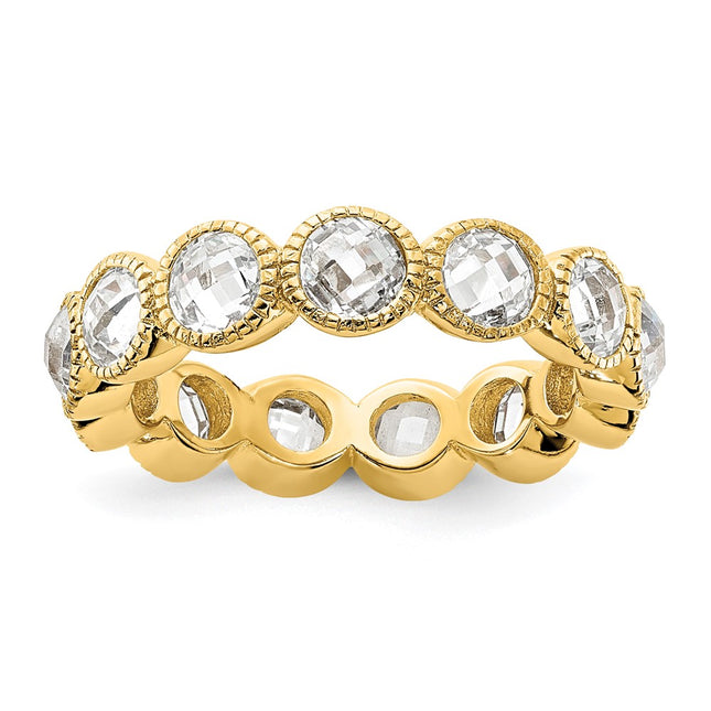 Sterling silver cubic zirconia ring