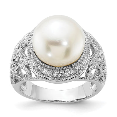 Sterling silver cubic zirconia ring